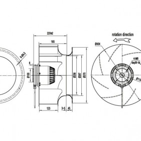 Вентилятор центробежный (радиальный) K-AC400-R400V - фото - 2
