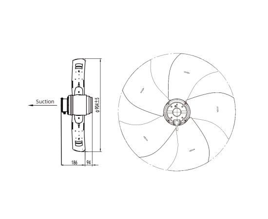 Вентилятор Krubo K-AC910-S380-08 - фото - 1