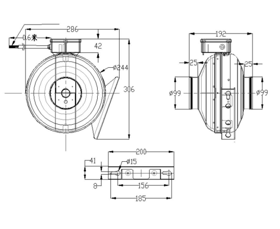 Вентилятор Krubo K-AC190-T220 - фото - 1