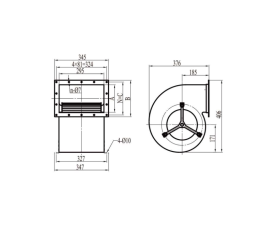 Вентилятор Krubo K-AC250-D220-13 - фото - 2