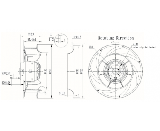 Вентилятор Krubo K-AC250-R230-26H - фото - 1